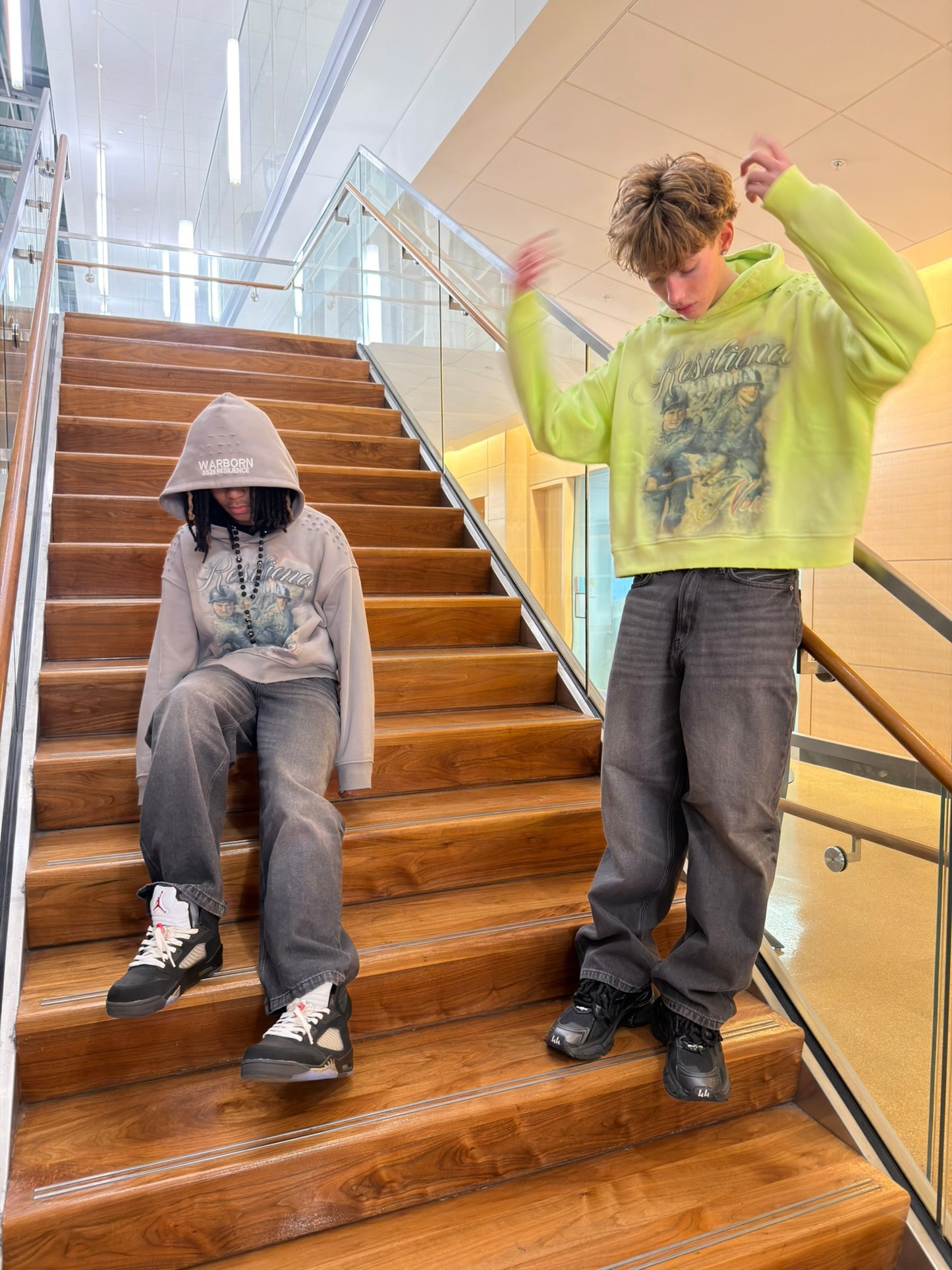 Grey "Resilience" Hoodie